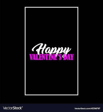 happy valentines day typography quotes design