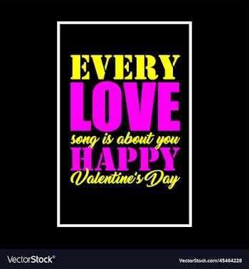 happy valentines day typography quotes design