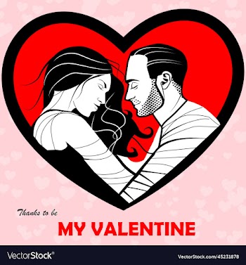 happy valentines day with heart shaped