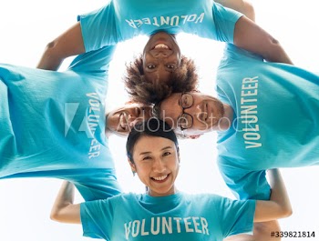 Happy volunteers