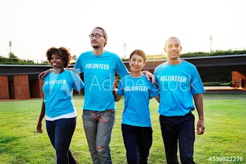 Happy volunteers