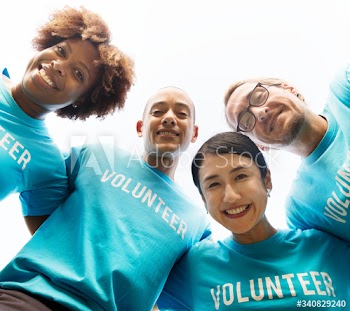 Happy volunteers