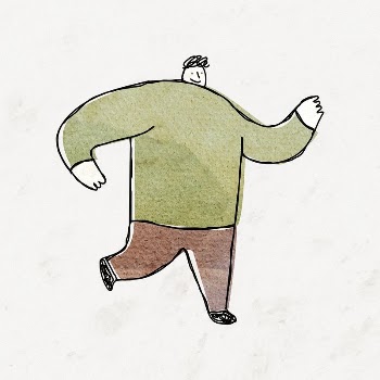 Happy walking man, watercolor aesthetic | Free Photo Illustration - rawpixel