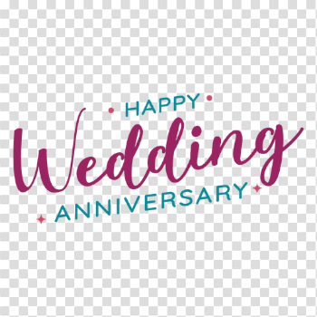 Happy wedding anniversary lettering - Transparent PNG & SVG vector