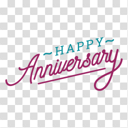 Happy wedding anniversary lettering - Transparent PNG & SVG vector