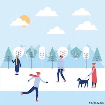 happy winter people vacation