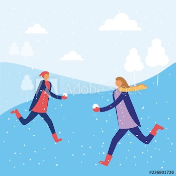 happy winter people vacation