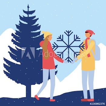 happy winter people vacation
