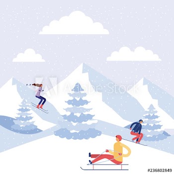 happy winter people vacation