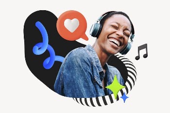Happy woman listening to music, | Free Photo - rawpixel
