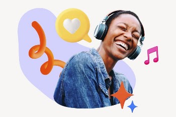 Happy woman listening to music, | Free Photo - rawpixel