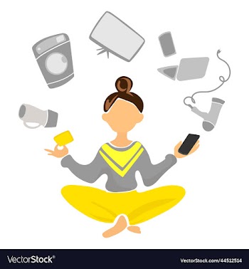 happy woman shopping online flat