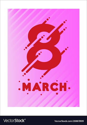 Happy womens day on pink background spring design vector image