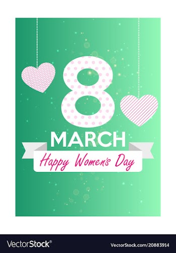 Happy womens day on pink background spring design vector image