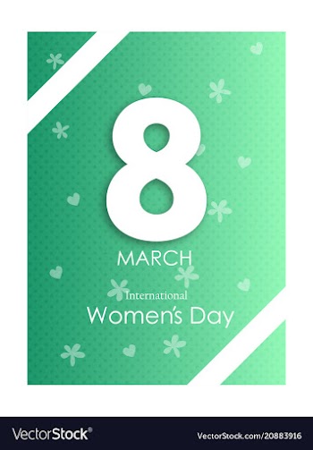 Happy womens day on pink background spring design vector image