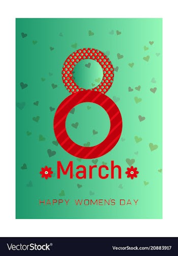 Happy womens day on pink background spring design vector image