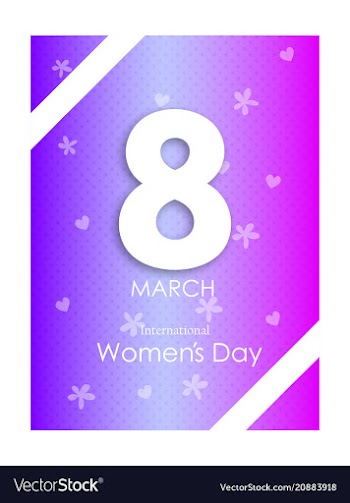 Happy womens day on pink background spring design vector image