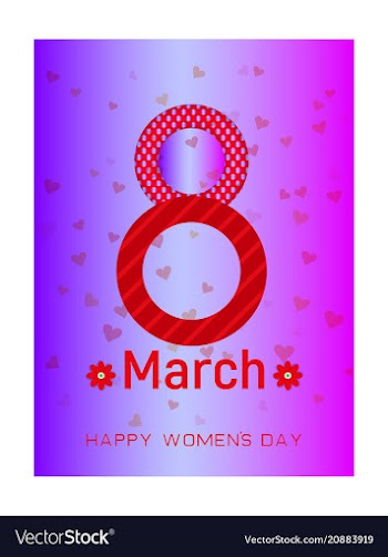 Happy womens day on pink background spring design vector image