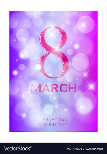 Happy womens day on pink background spring design vector image