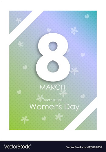 Happy womens day on pink background spring design vector image