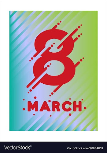 Happy womens day on pink background spring design vector image