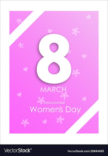 Happy womens day on pink background spring design vector image