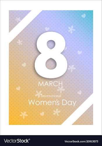 Happy womens day on pink background template for vector image