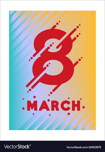 Happy womens day on pink background template for vector image