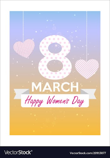 Happy womens day on pink background template for vector image