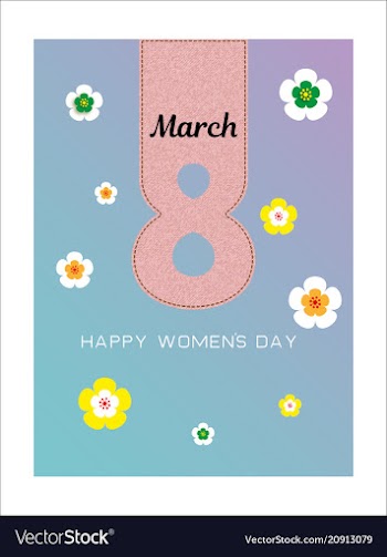 Happy womens day on pink background template for vector image