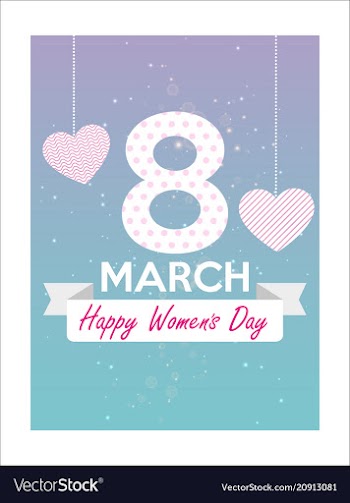 Happy womens day on pink background template for vector image