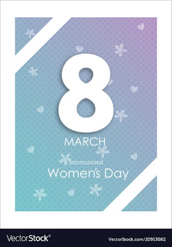 Happy womens day on pink background template for vector image