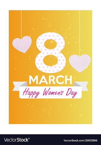 Happy womens day on pink background template for vector image