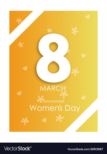 Happy womens day on pink background template for vector image