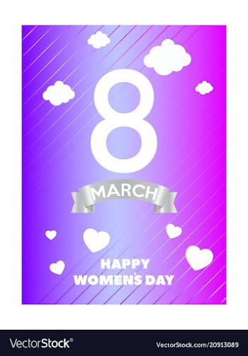 Happy womens day on pink background template for vector image