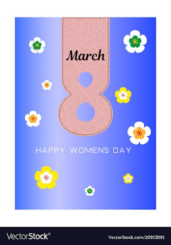 Happy womens day on pink background template for vector image