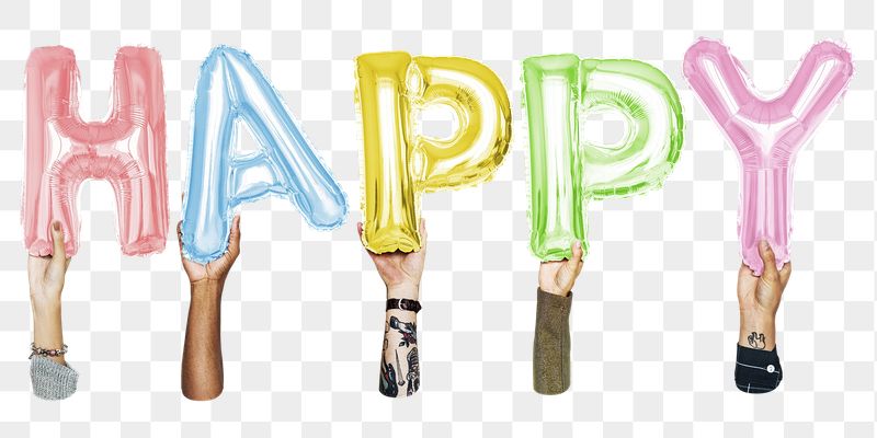 Happy word png, letter foil | Free PNG - rawpixel
