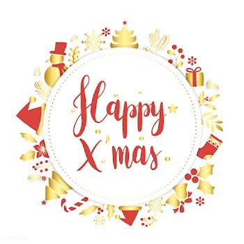Happy Xmas greeting badge vector | Free stock vector - 494221