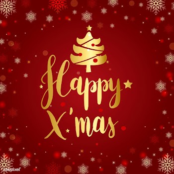 Happy Xmas typography design vector | Free stock vector - 511201
