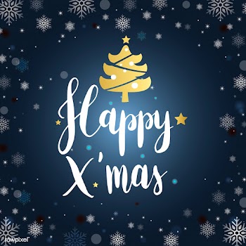 Happy xmas typography design vector | Free stock vector - 511208