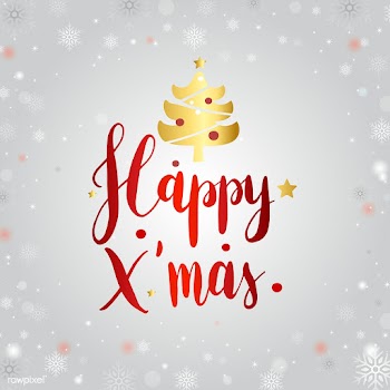Happy Xmas typography design vector | Free stock vector - 511222