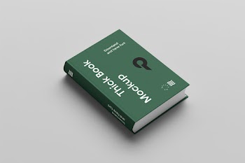Hard Cover Book Mockup downland and have fun! pueju thick book and have fun! mockup 