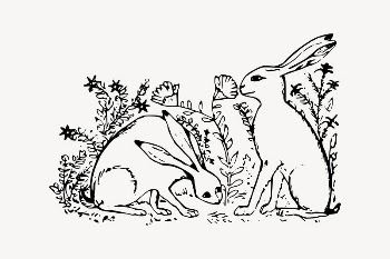 Hare clipart, wild animal illustration | Free Vector Illustration - rawpixel