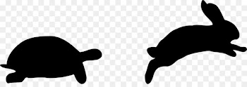 Hare Rabbit Silhouette Clip art - tortoise 