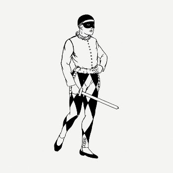 Harlequin, joker clipart, medieval illustration | Free PSD Illustration - rawpixel