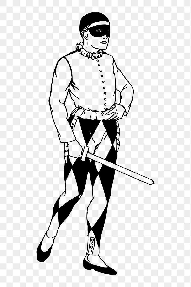 Harlequin, joker png sticker, medieval | Free PNG - rawpixel