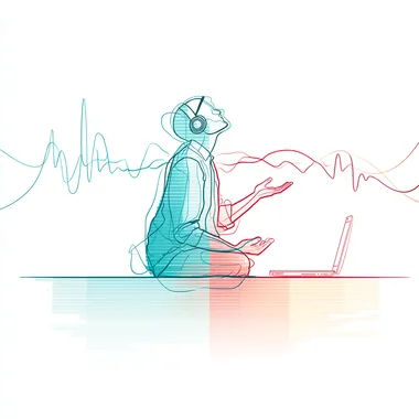 Harmonious Coding: A Minimalist Line Art Illustration Harmonious Coding: A Minimalist Line Art Illustration