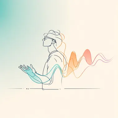 Harmony of Sound and Code: A Minimalist Programmer Illustration Harmony of Sound and Code: A Minimalist Programmer Illustration