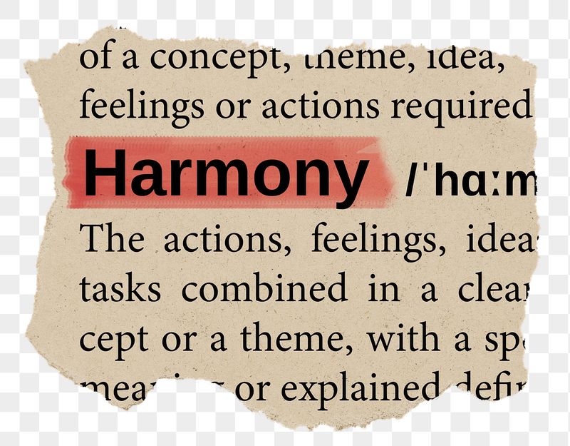 Harmony png word sticker, torn | Free PNG - rawpixel