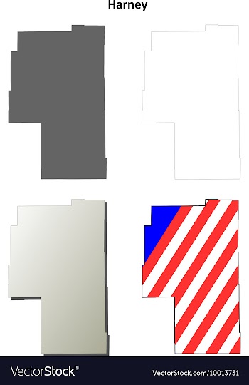 Harney Map Icon Set vector image